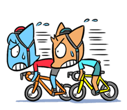 Cycling Cat by ROGER I.S. sticker #2635637
