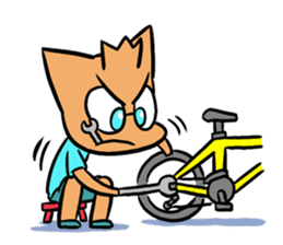 Cycling Cat by ROGER I.S. sticker #2635640