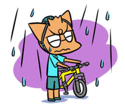 Cycling Cat by ROGER I.S. sticker #2635643