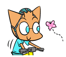 Cycling Cat by ROGER I.S. sticker #2635644