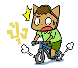 Cycling Cat by ROGER I.S. sticker #2635645