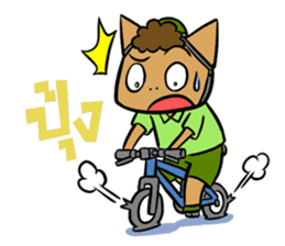 Cycling Cat by ROGER I.S. sticker #2635645