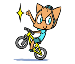 Cycling Cat by ROGER I.S. sticker #2635647