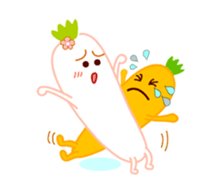 Cute Radish Family. sticker #2636173