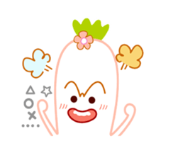 Cute Radish Family. sticker #2636185