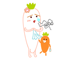 Cute Radish Family. sticker #2636186
