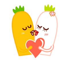 Cute Radish Family. sticker #2636189