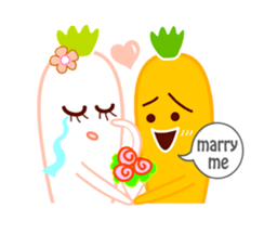 Cute Radish Family. sticker #2636202