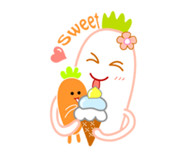 Cute Radish Family. sticker #2636206