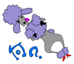 Fancy Miss Poodle (Poodle-chan) sticker #2636575