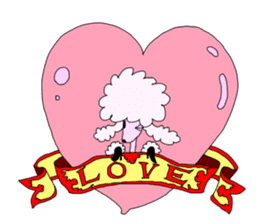 Fancy Miss Poodle (Poodle-chan) sticker #2636580