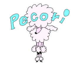 Fancy Miss Poodle (Poodle-chan) sticker #2636581