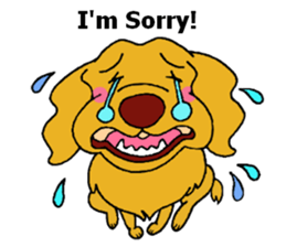 Gorgeous Golden Retriever 'MARIA' sticker #2636720