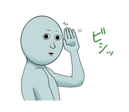 A light-blue alien sticker #2636731