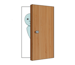 A light-blue alien sticker #2636739