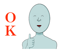 A light-blue alien sticker #2636743