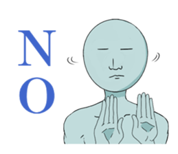 A light-blue alien sticker #2636744