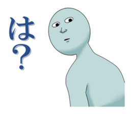 A light-blue alien sticker #2636746