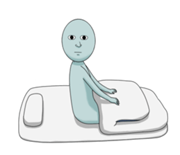 A light-blue alien sticker #2636751