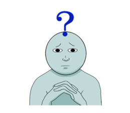 A light-blue alien sticker #2636758