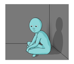 A light-blue alien sticker #2636769