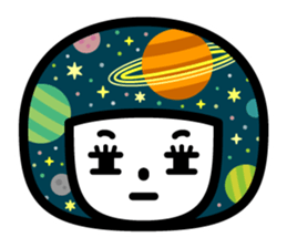 Pattern girl sticker #2637878