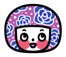 Pattern girl sticker #2637888