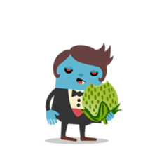 Vampire loves strawberries sticker #2640382