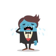 Vampire loves strawberries sticker #2640394