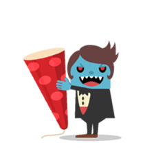 Vampire loves strawberries sticker #2640398