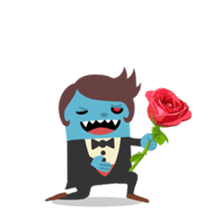 Vampire loves strawberries sticker #2640399