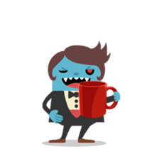 Vampire loves strawberries sticker #2640401