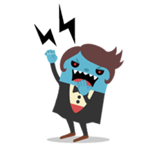 Vampire loves strawberries sticker #2640403