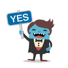 Vampire loves strawberries sticker #2640405