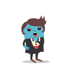 Vampire loves strawberries sticker #2640407