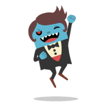 Vampire loves strawberries sticker #2640411