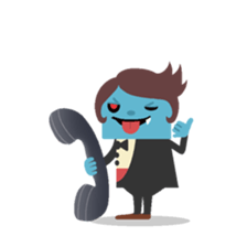 Vampire loves strawberries sticker #2640413