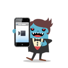 Vampire loves strawberries sticker #2640414