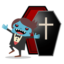 Vampire loves strawberries sticker #2640418