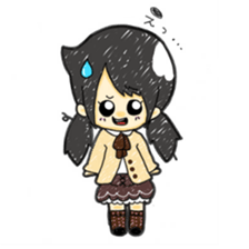 fluffy girl sticker #2640997