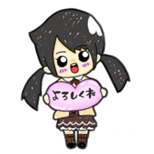 fluffy girl sticker #2640999