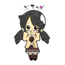 fluffy girl sticker #2641003