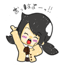 fluffy girl sticker #2641023