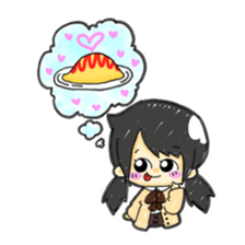 fluffy girl sticker #2641024