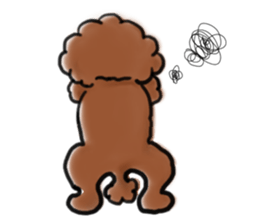 toypoodle afro dog sticker #2642680