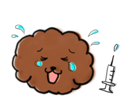 toypoodle afro dog sticker #2642689