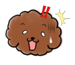 toypoodle afro dog sticker #2642692