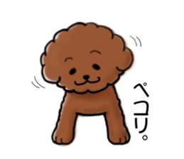 toypoodle afro dog sticker #2642693