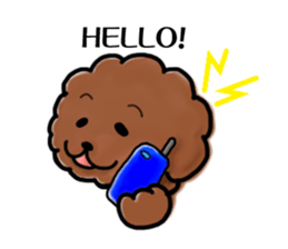 toypoodle afro dog sticker #2642698