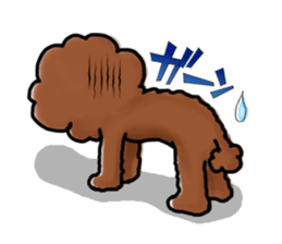 toypoodle afro dog sticker #2642702